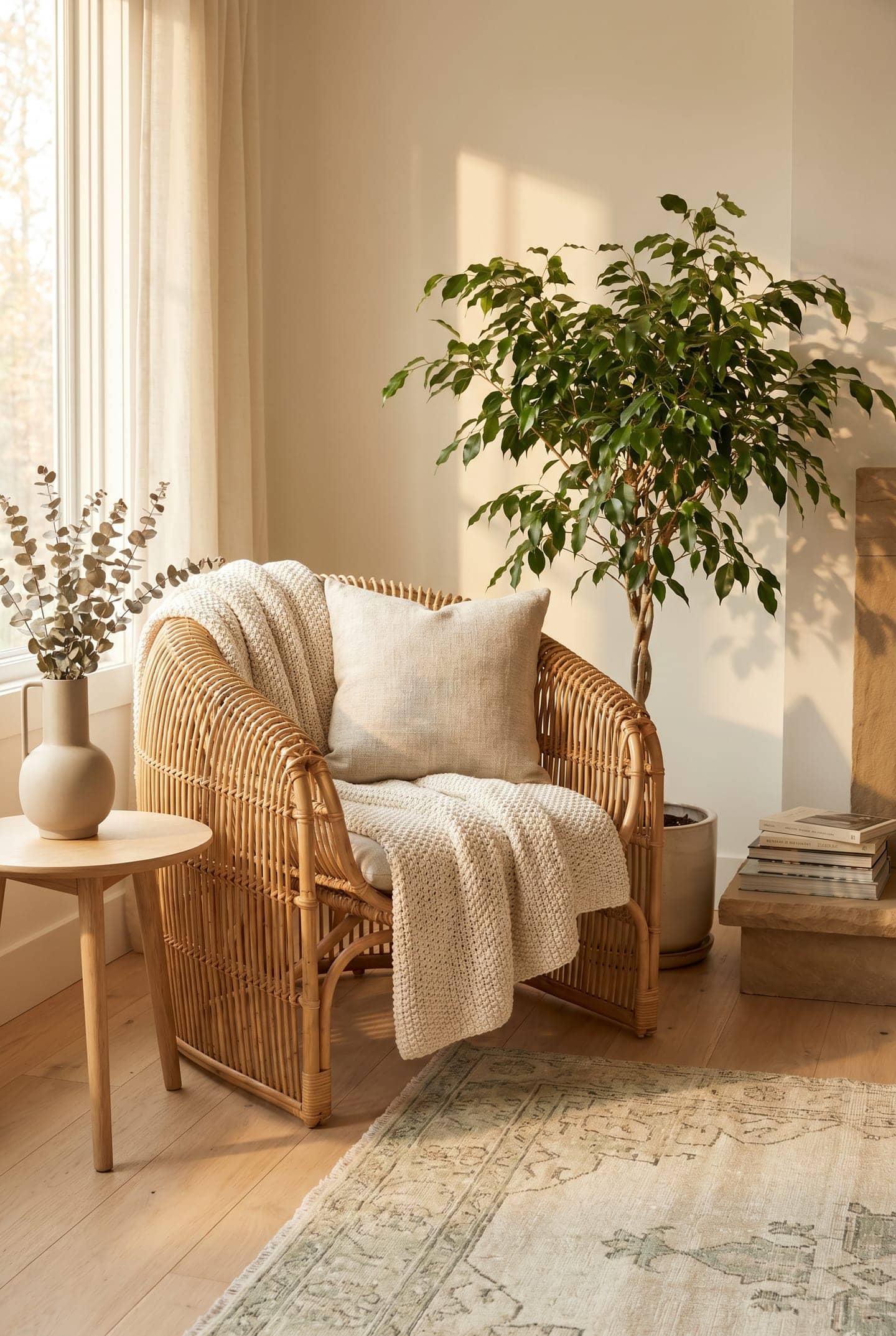 rattan accent chair