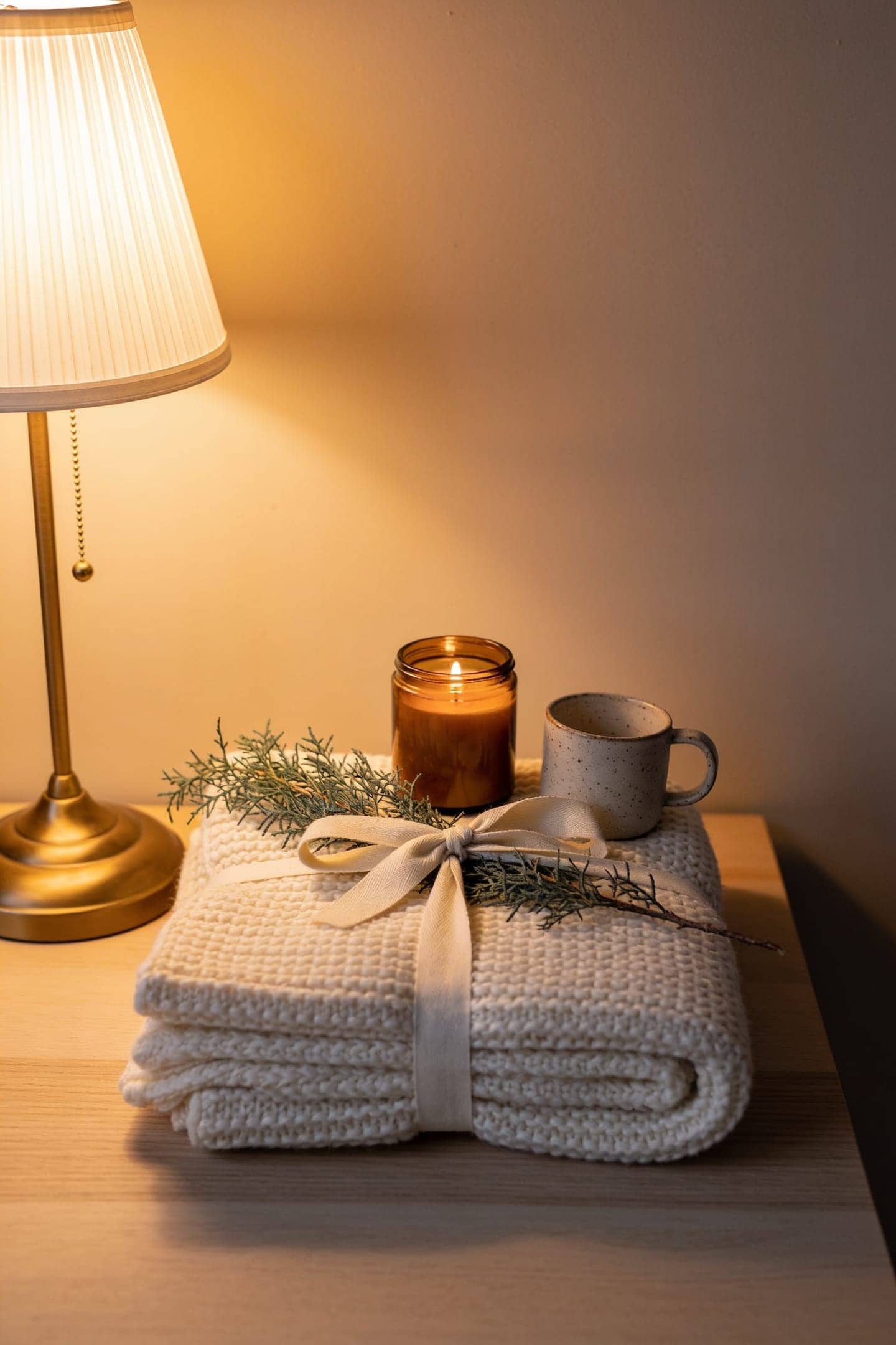 warm holiday gift stack of budget home decor that looks expensive